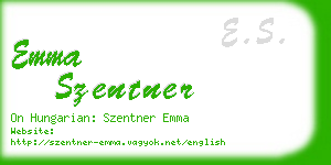 emma szentner business card